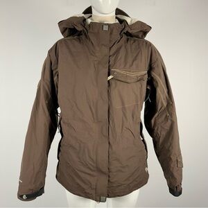 💕 Mountain Hardwear Womens Size M Conduit Ski Jacket Brown Waterproof